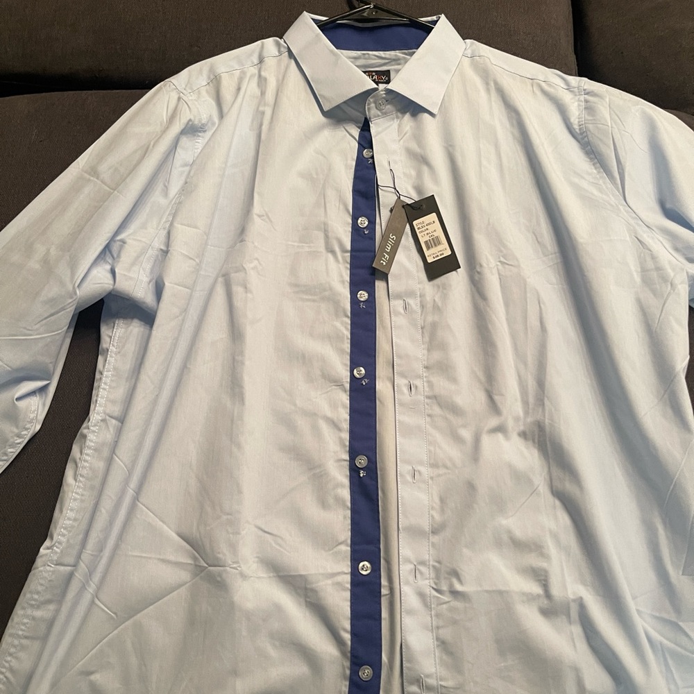 Galaxy by Harvic Men’s Long-Sleeve Solid Slim-Fit Casual Dress Shirt